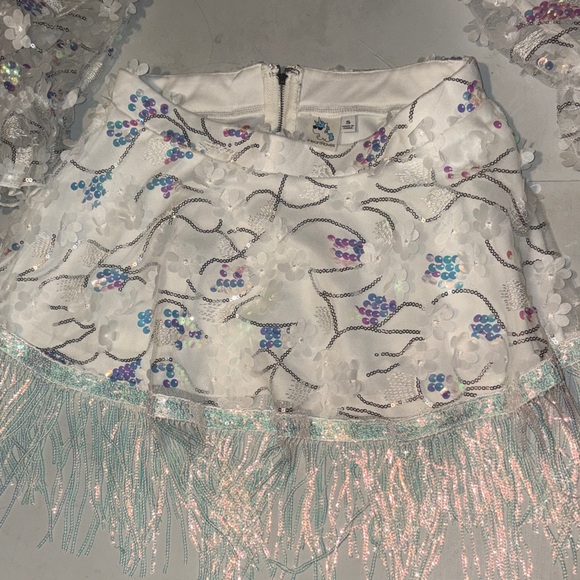 #1 Floral Embellished rave set with Fringe - Picture 2 of 8